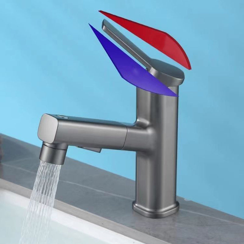 Avtoit | Modern bathroom sink faucet with brass lever handles and swivel spout