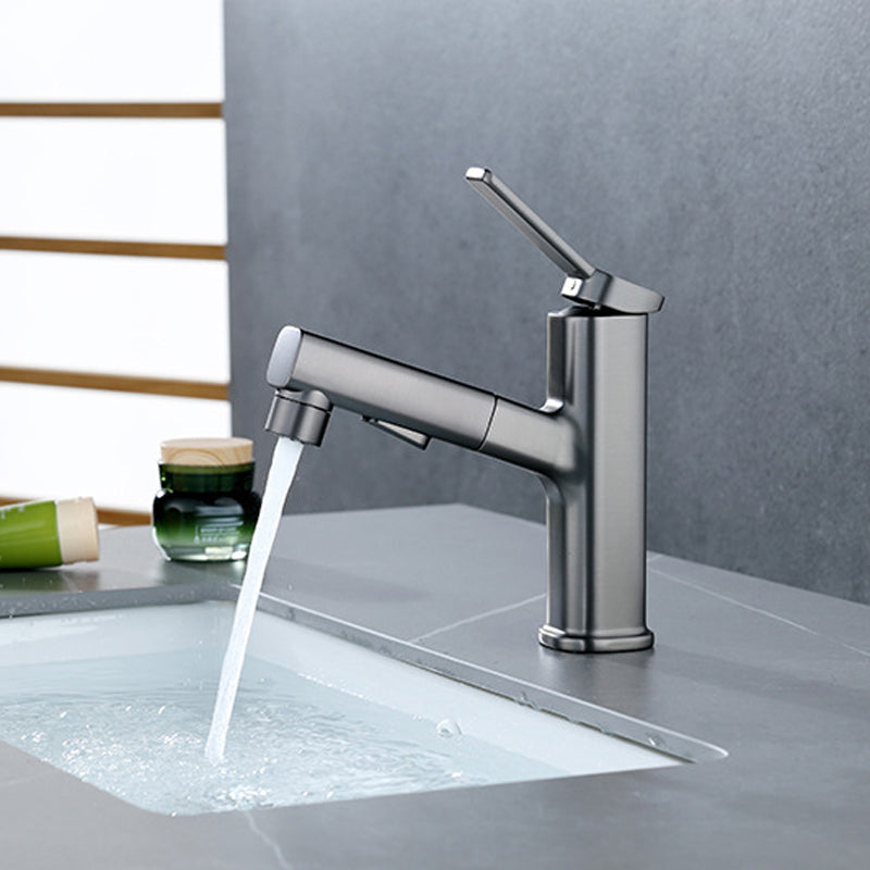 Avtoit | Modern bathroom sink faucet with brass lever handles and swivel spout