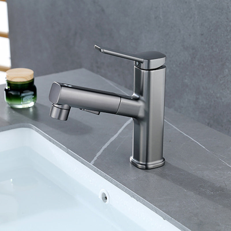 Avtoit | Modern bathroom sink faucet with brass lever handles and swivel spout