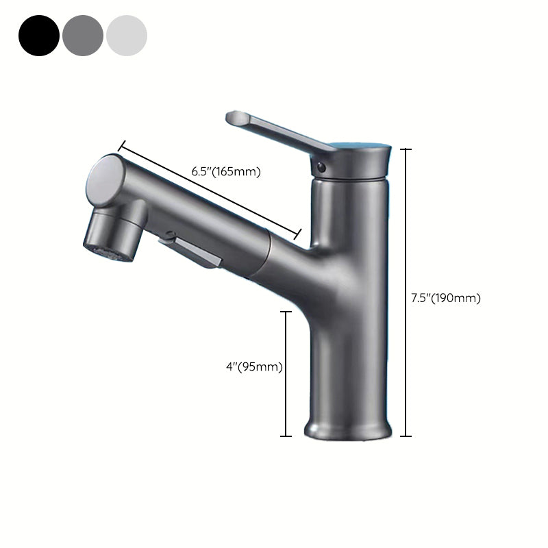 Avtoit | Modern bathroom sink faucet with brass lever handles and swivel spout