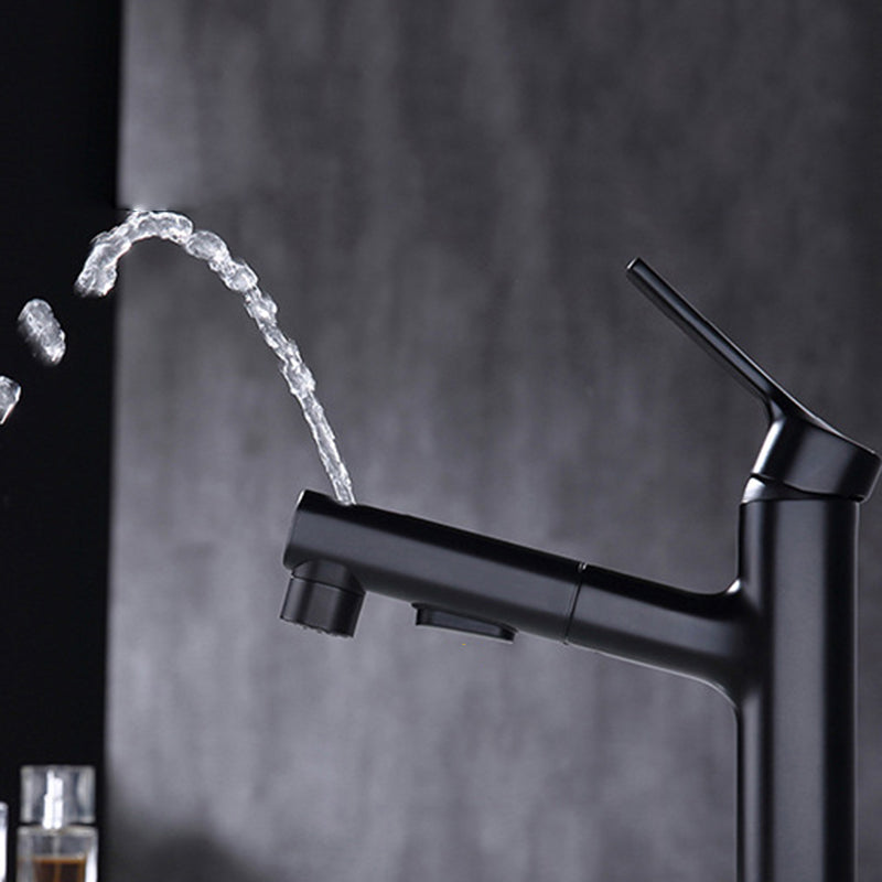 Avtoit | Round Vessel Sink Bathroom Faucet Simple Style Faucet with Brass Material