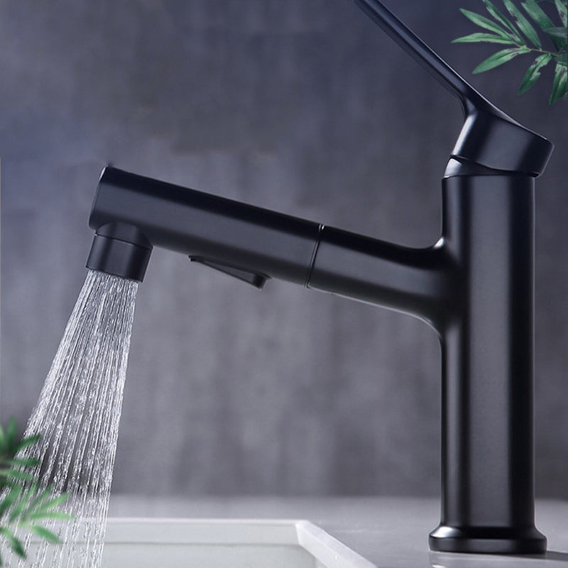 Avtoit | Round Vessel Sink Bathroom Faucet Simple Style Faucet with Brass Material