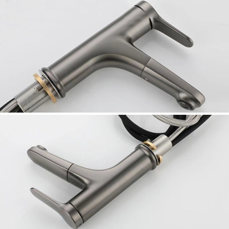 Avtoit | Modern Style Extendable Ship Faucet Copper Single Handle Sink Faucet for the Bathroom