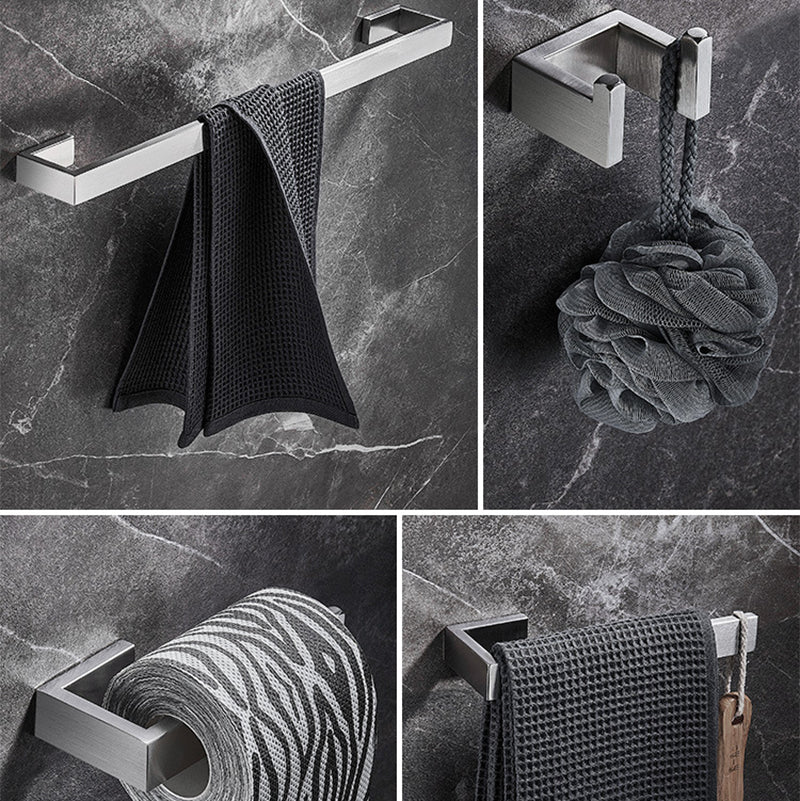 Avtoit | Stainless Steel Bathroom Set 4-Piece Modern Style Simple Bathroom Accessory Set