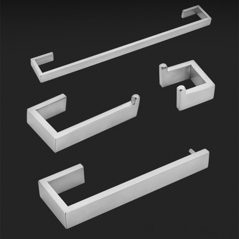 Avtoit | Stainless Steel Bathroom Set 4-Piece Modern Style Simple Bathroom Accessory Set