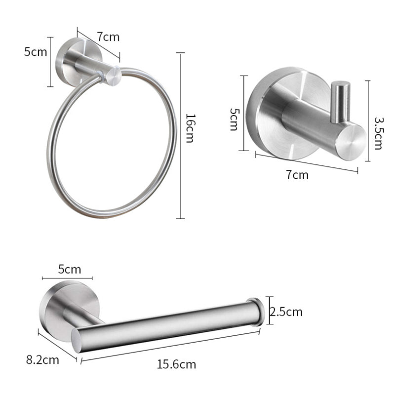 Avtoit | Stainless Steel Bathroom Set 3-piece Modern Style Simple Bathroom Accessories Set