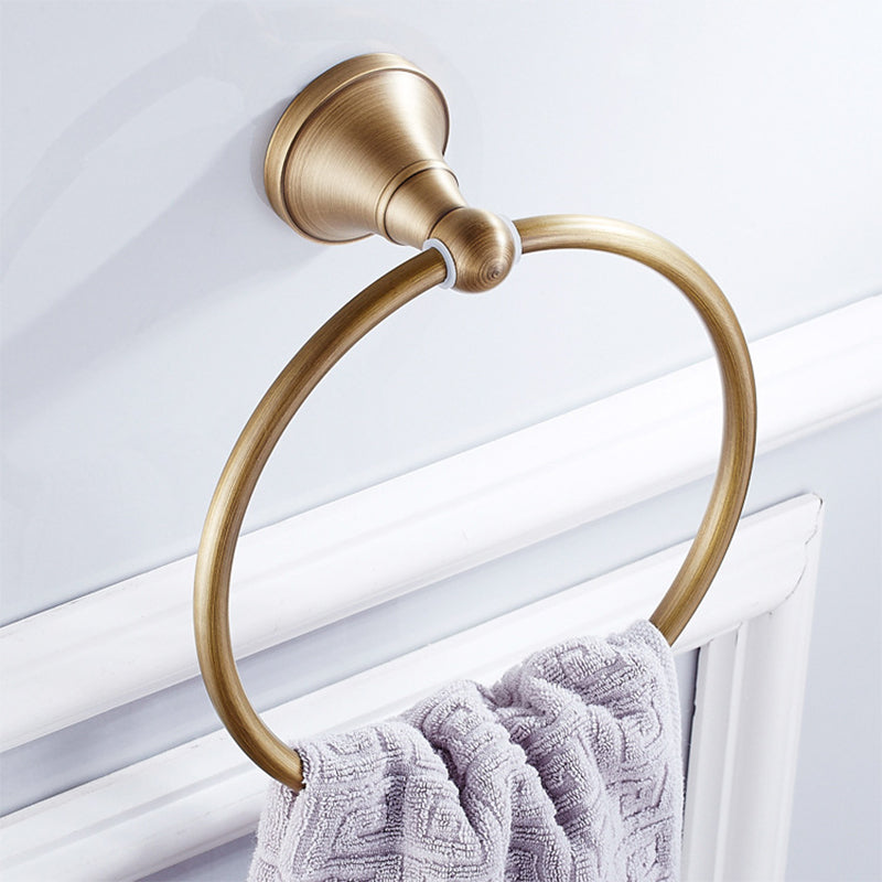 Avtoit | Metal Bathroom Set 4-Piece Traditional Style Gold Bathroom Hardware Set