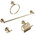 Avtoit | Metal Bathroom Set 4-Piece Traditional Style Gold Bathroom Hardware Set