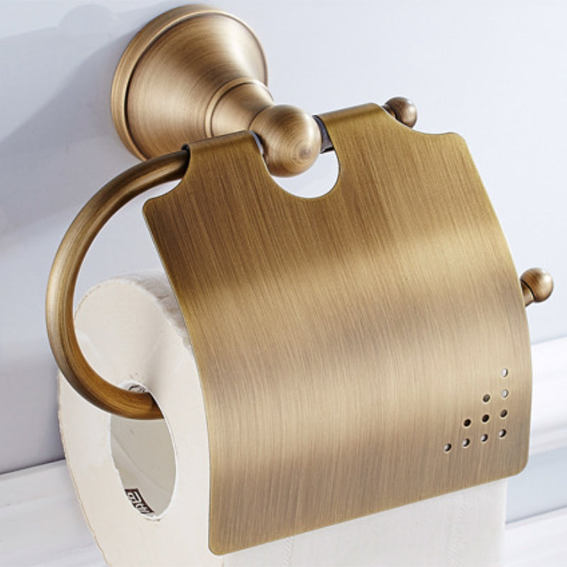 Avtoit | Metal Bathroom Set 4-Piece Traditional Style Gold Bathroom Hardware Set