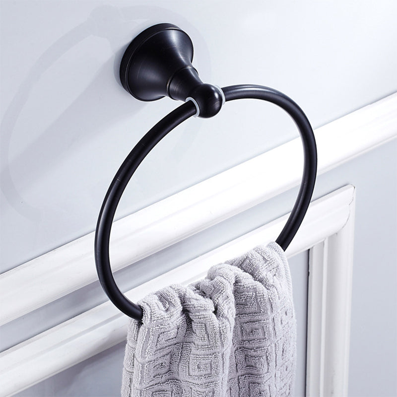 Avtoit | Metal Bathroom Set 4-piece Traditional Style Black Bathroom Accessory Set