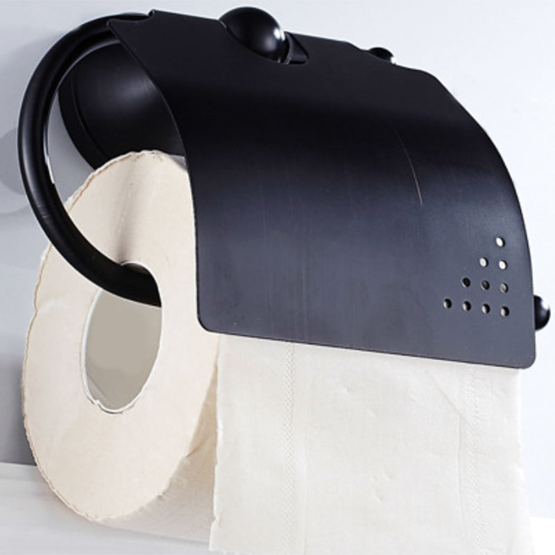 Avtoit | Metal Bathroom Set 4-piece Traditional Style Black Bathroom Accessory Set