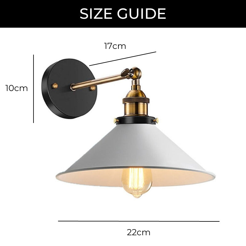 Avtoit | White Industrial Vintage Wall Sconce Light