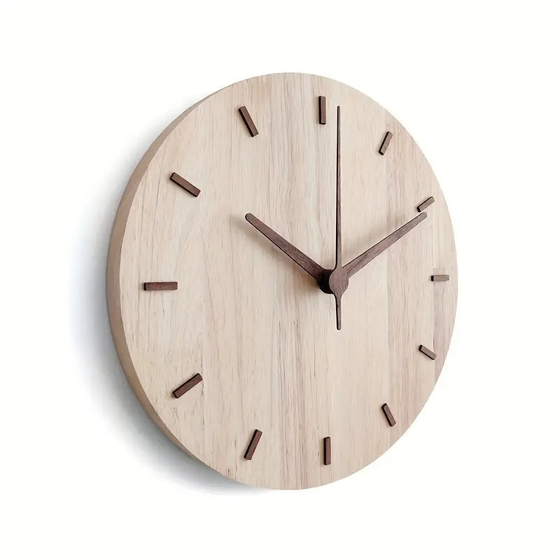 Avtoit | Stylish Walnut Wood Wall Clock – Minimalist Modern Design