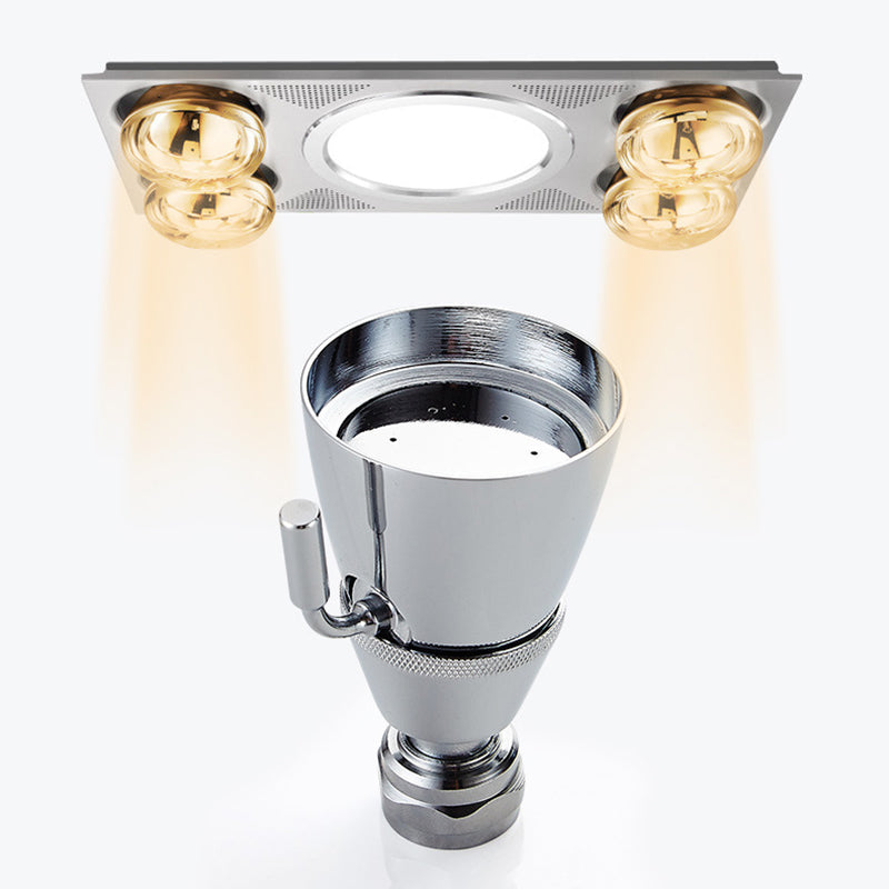 Avtoit | Round shower head made of stainless steel in silver wall-mounted shower head