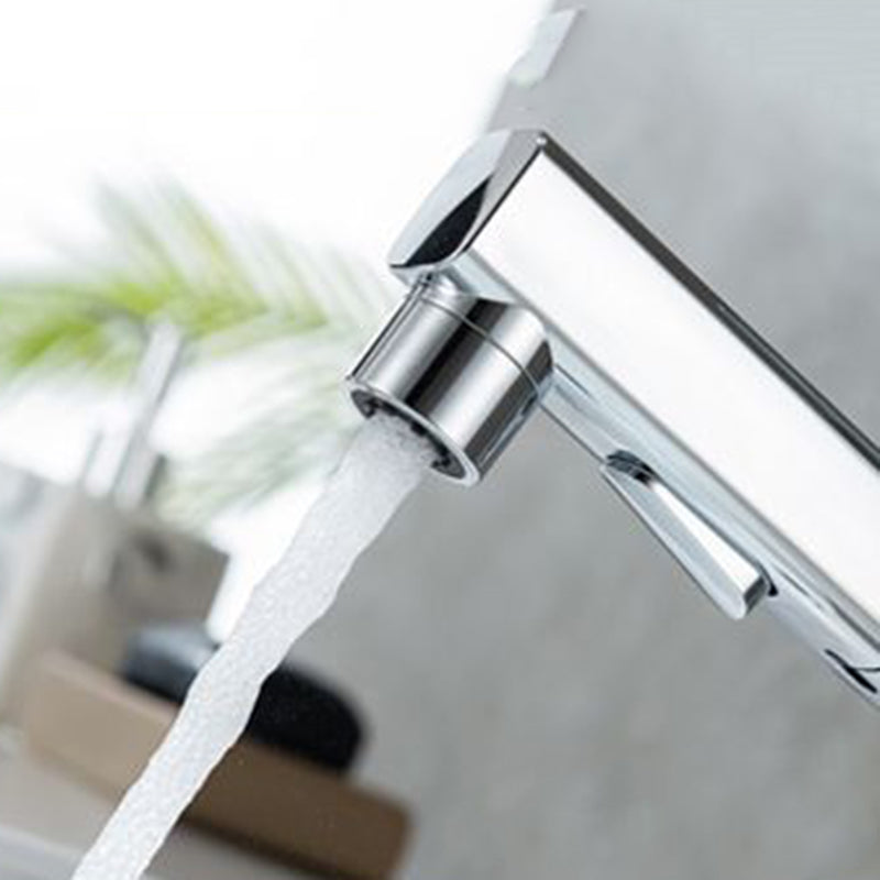 Avtoit | Contemporary Vessel Sink Faucet Copper Single Handle Low Arc Pull Down Vessel Faucet