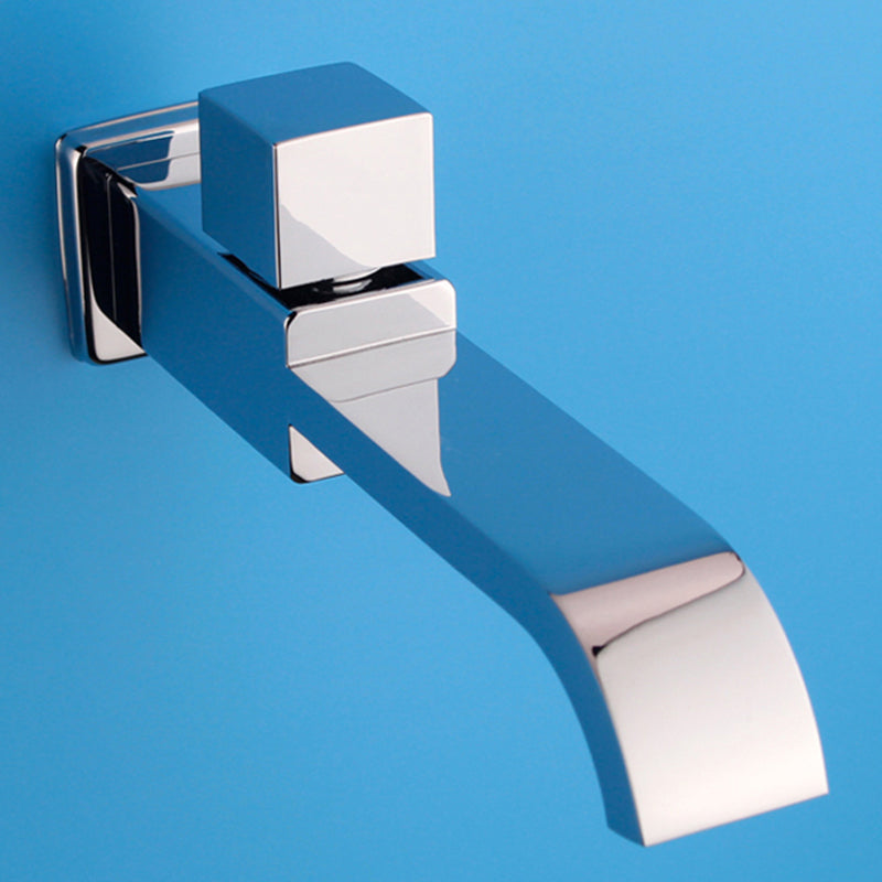 Avtoit | Contemporary Wall Mounted Bathroom Faucet Handle Knob Solid Brass Square Faucet