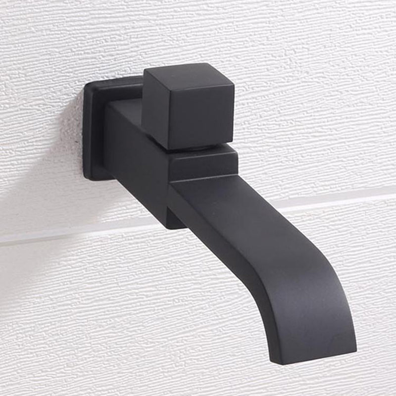 Avtoit | Contemporary Wall Mounted Bathroom Faucet Handle Knob Solid Brass Square Faucet