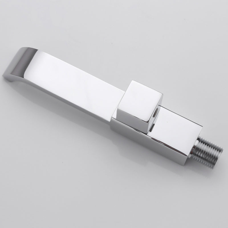 Avtoit | Contemporary Wall Mounted Bathroom Faucet Handle Knob Solid Brass Square Faucet
