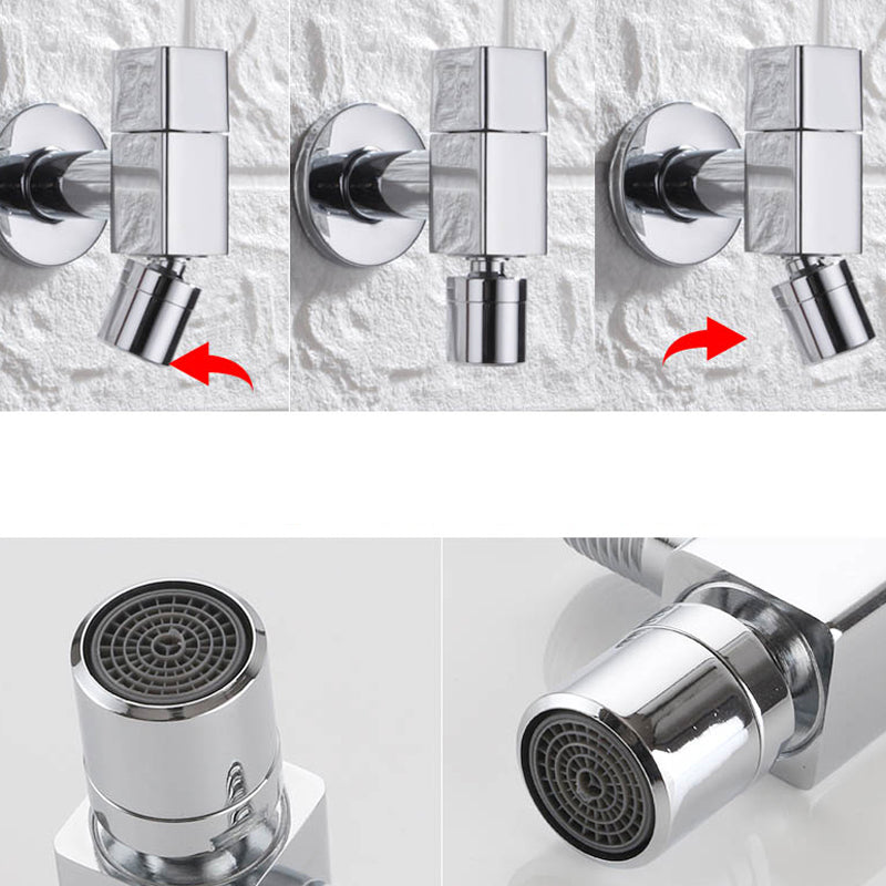 Avtoit | Contemporary Wall Mounted Bathroom Faucet Knob Handle Solid Brass Round Faucet