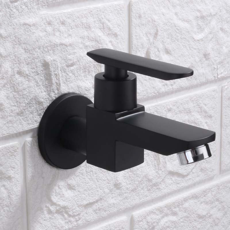 Avtoit | Contemporary Wall-Mounted Bathroom Faucet Lever Handles Solid Brass Faucet