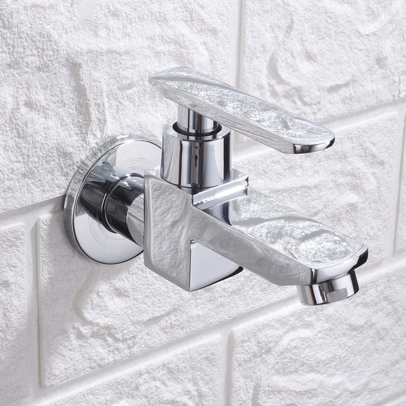 Avtoit | Contemporary Wall-Mounted Bathroom Faucet Lever Handles Solid Brass Faucet