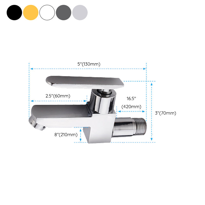 Avtoit | Contemporary Wall-Mounted Bathroom Faucet Lever Handles Solid Brass Faucet