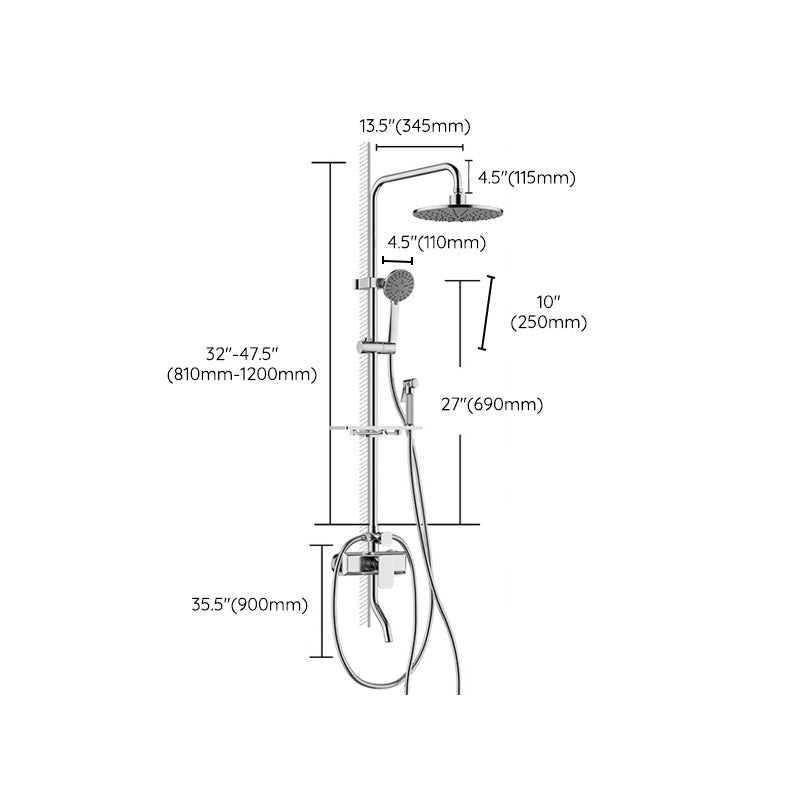 Avtoit | Modern balanced printed converter faucet shower head shower fitting on the wall