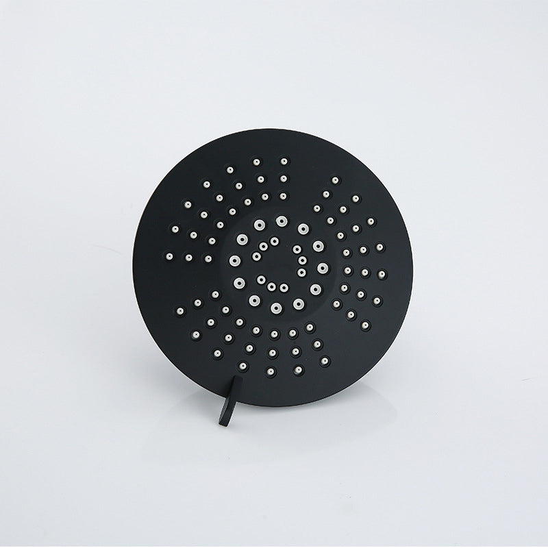 Avtoit | Round Fixed Shower Head Matte Black 5 Spray Patterns Wall Mounted Shower Head