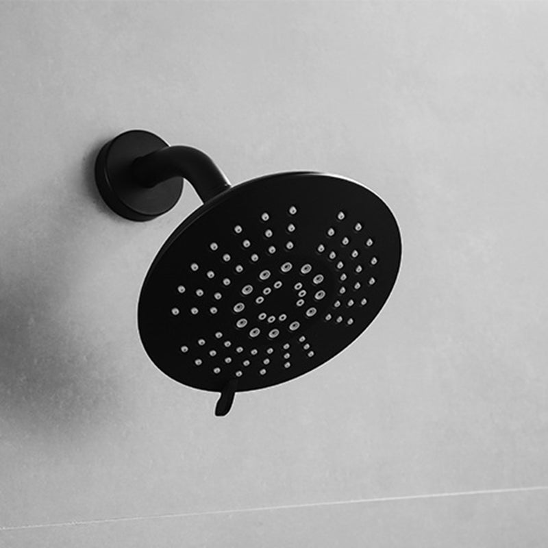 Avtoit | Round Fixed Shower Head Matte Black 5 Spray Patterns Wall Mounted Shower Head