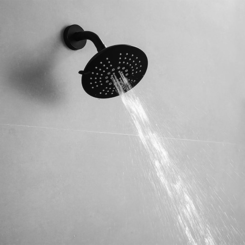 Avtoit | Round Fixed Shower Head Matte Black 5 Spray Patterns Wall Mounted Shower Head