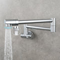 Avtoit | Modern Pull-down Faucet Single Handle Wall Mounted Pot Filler Low Profile 1-Hole Filler