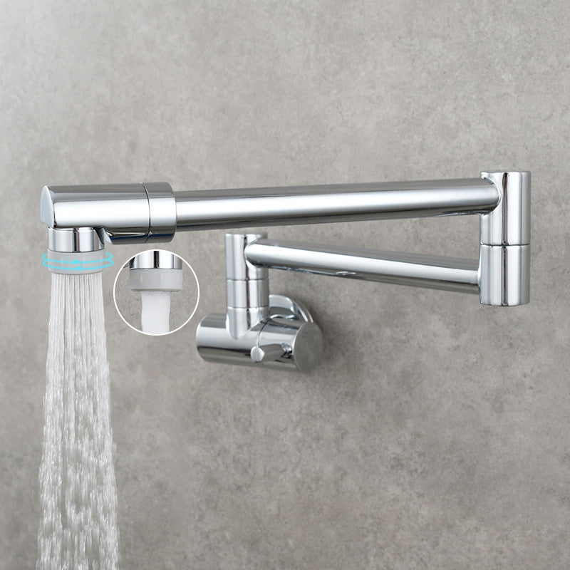 Avtoit | Modern Pull-down Faucet Single Handle Wall Mounted Pot Filler Low Profile 1-Hole Filler