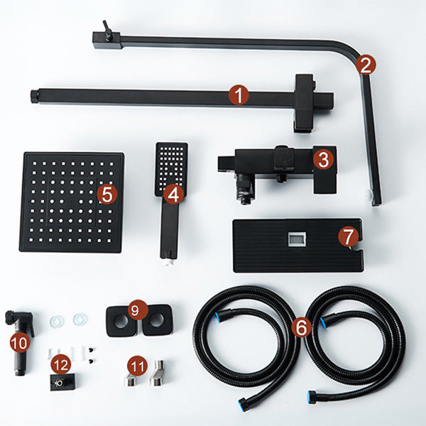 Avtoit | Adjustable Spray Sample Shower Combination Metal Shower Fitting Arm Shower Head with Slip Bar