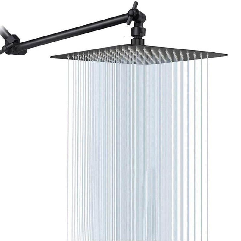 Avtoit | Stainless Steel Fixed Shower Head Rainfall Wall Mounted Shower Head with Extension Arm