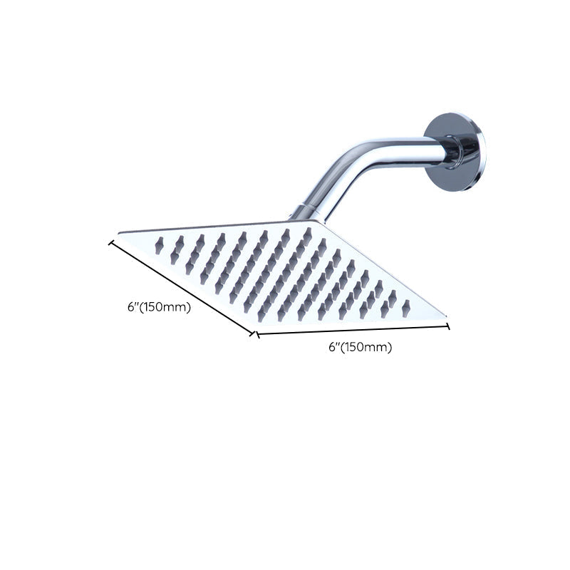 Avtoit | Square Stainless Steel Showerhead in Silver 6-Inch Fixed Showerhead