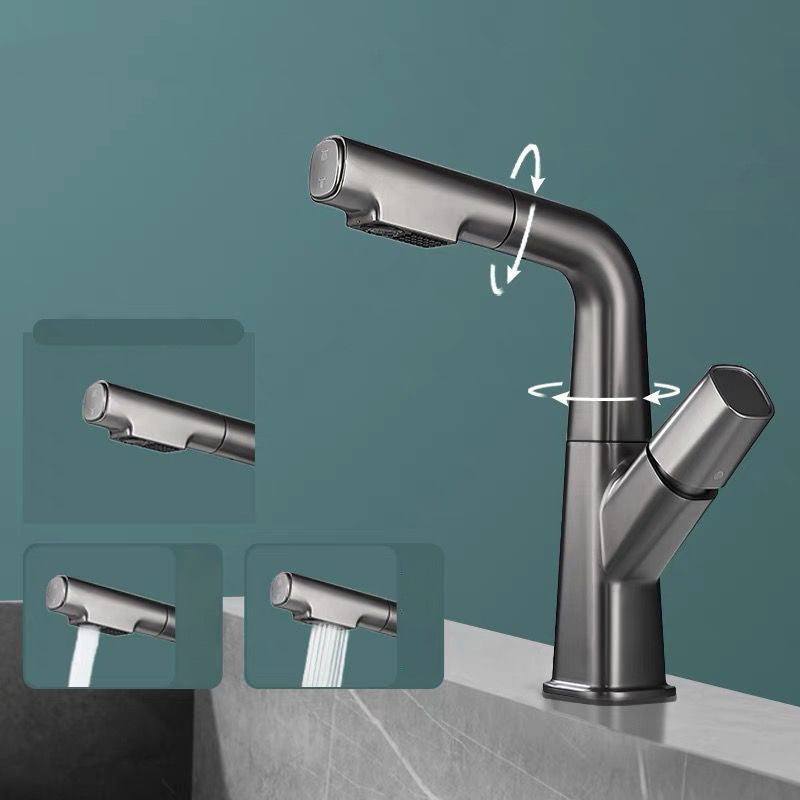 Avtoit | Modern Vessel Sink Faucet Brass Lever Handles Swivel Spout Sink Faucet