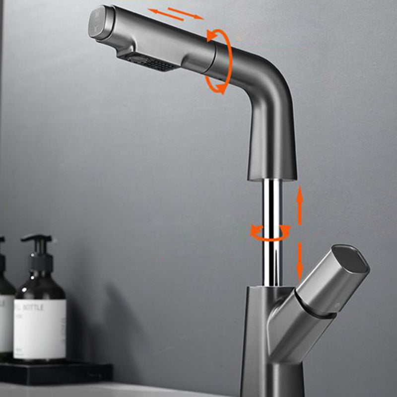 Avtoit | Modern Vessel Sink Faucet Brass Lever Handles Swivel Spout Sink Faucet