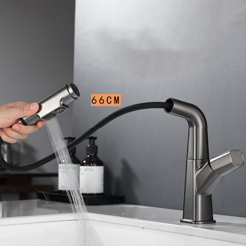 Avtoit | Modern Vessel Sink Faucet Brass Lever Handles Swivel Spout Sink Faucet
