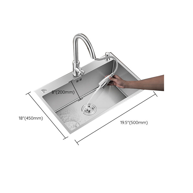 Avtoit | Contemporary Style Kitchen Sink Stainless Steel Color Fast Built-In Sink