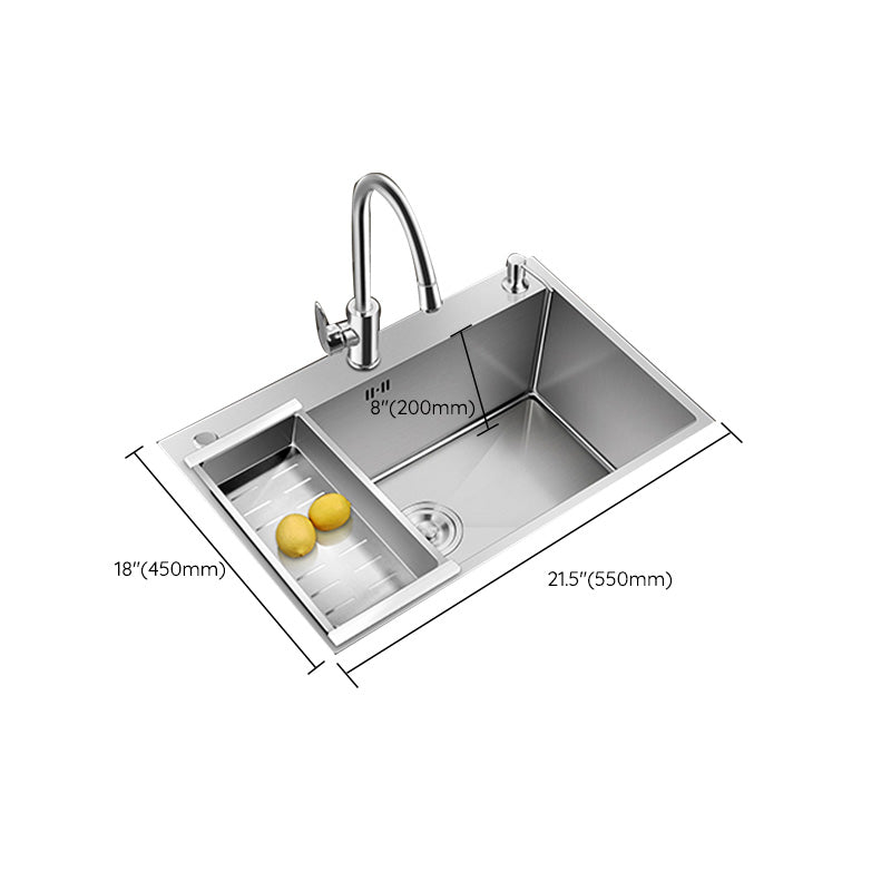 Avtoit | Contemporary Style Kitchen Sink Stainless Steel Color Fast Built-In Sink