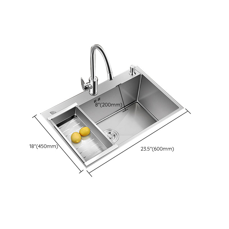 Avtoit | Contemporary Style Kitchen Sink Stainless Steel Color Fast Built-In Sink