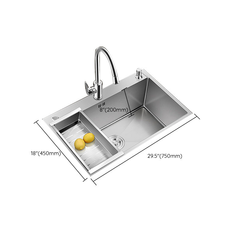 Avtoit | Contemporary Style Kitchen Sink Stainless Steel Color Fast Built-In Sink