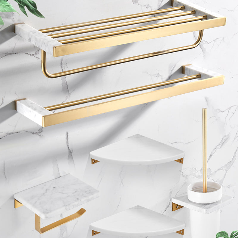 Avtoit | Metal and Marble Bathroom Accessory Single or in Set in Gold