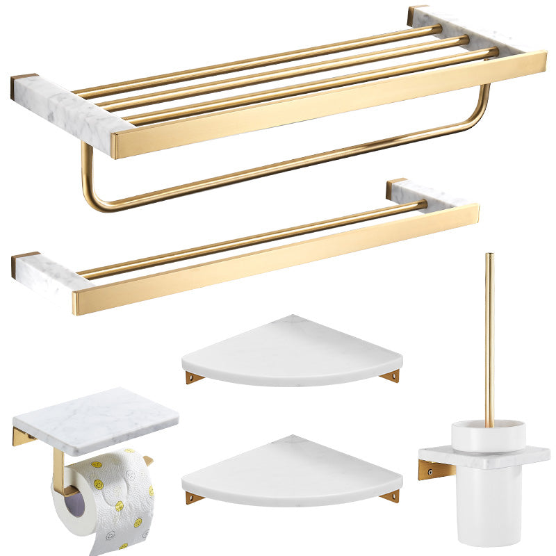 Avtoit | Metal and Marble Bathroom Accessory Single or in Set in Gold