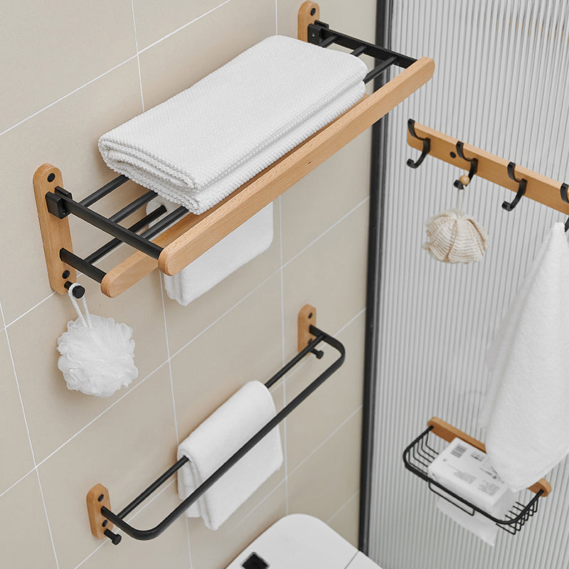 Avtoit | Metal and wood bathroom accessories as a single piece or in a set in black