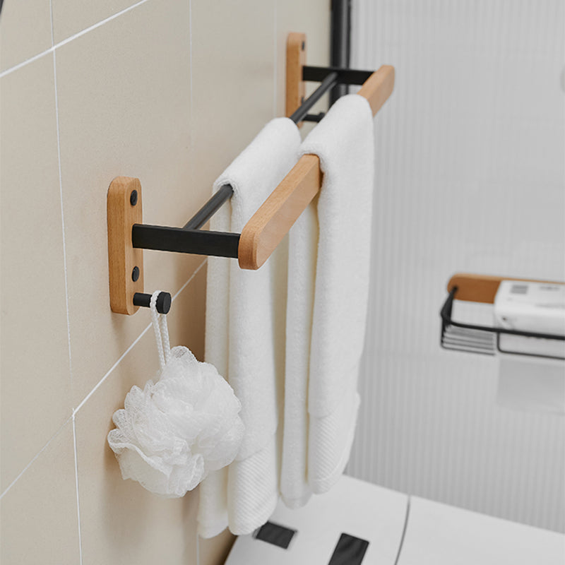 Avtoit | Metal and wood bathroom accessories as a single piece or in a set in black