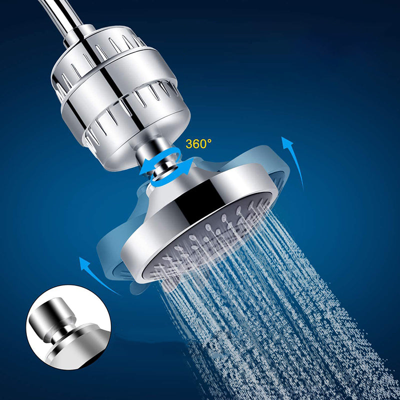 Avtoit | Modern Fixed Shower Head with Catalyst 4-Inch Silver Wall Mount Shower Head