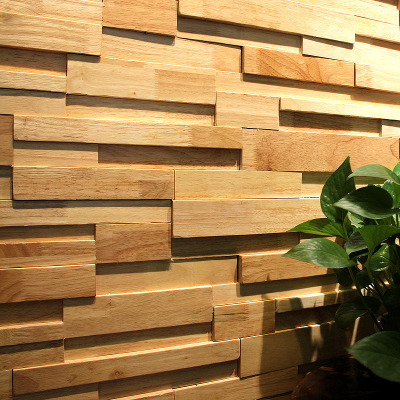 Avtoit | Mosaic Wood Wall Cladding Glue Living Room Modern Style Wood Plank
