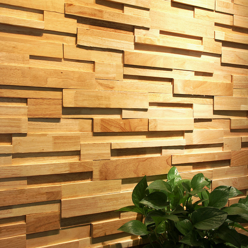 Avtoit | Mosaic Wood Wall Cladding Glue Living Room Modern Style Wood Plank