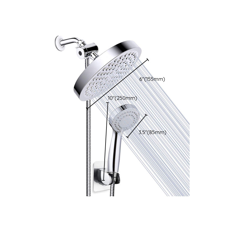 Avtoit | Silver Dual Showerhead with Hose Modern Style Wall Mounted Showerhead